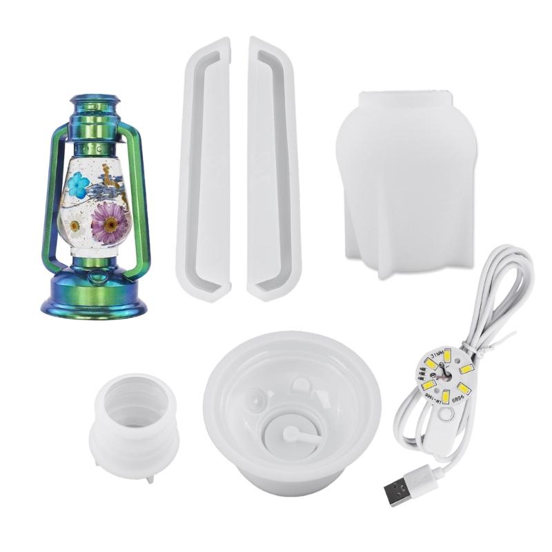 Creative Resin Lamp Mold Crystal Epoxy Crafting Tool Flexible Silicone Molds for Night Light Decorating and Home Craft