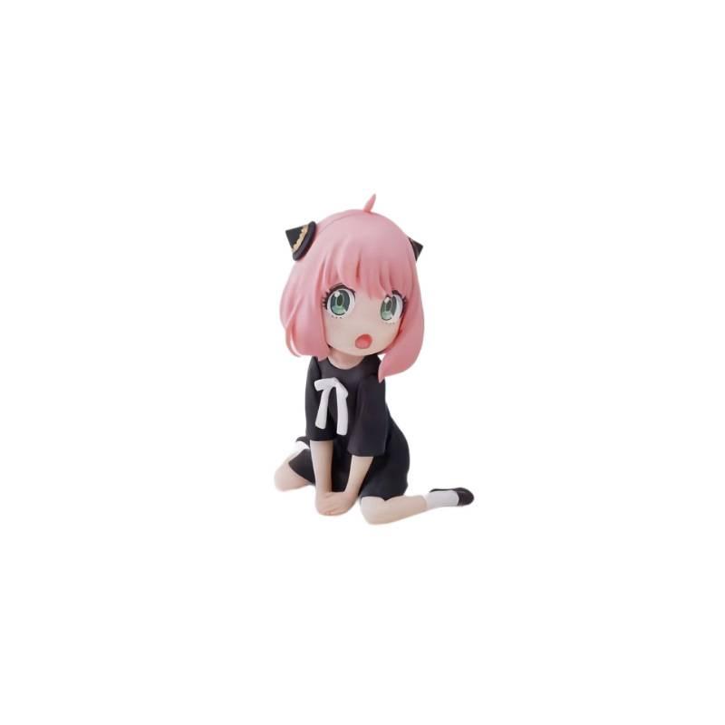 Anime spy playhouse Q version sitting position Ania figure model desktop car chassis ornament statue gift