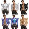 Mens Metallic Shiny Crop Jacket