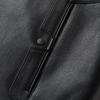 Men's Plus Size Fleece-Lined Stand Collar PU Leather Jacket