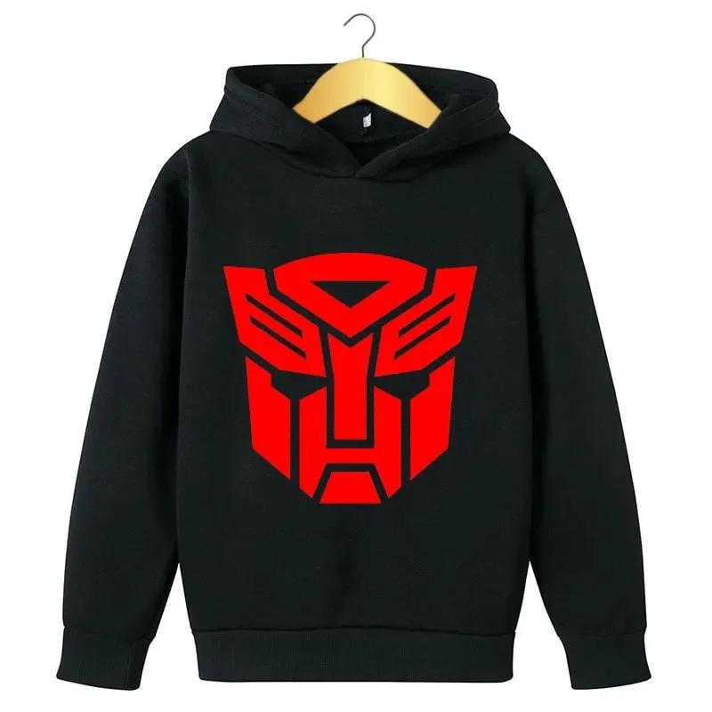 Herbst Kinder Lässig Neue Transformers Sweatshirts Bedruckter Pullover Junge Mädchen Kind Kapuzenpullover Streetwear Mode Babykleidung