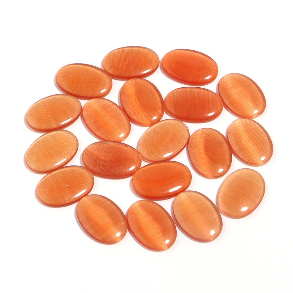10-30pcs Natural Stone Cabochon Oval Cat Eye Cabochon Loose Beads For Jewelry Making DIY Necklace Bracelets Earring Accessories