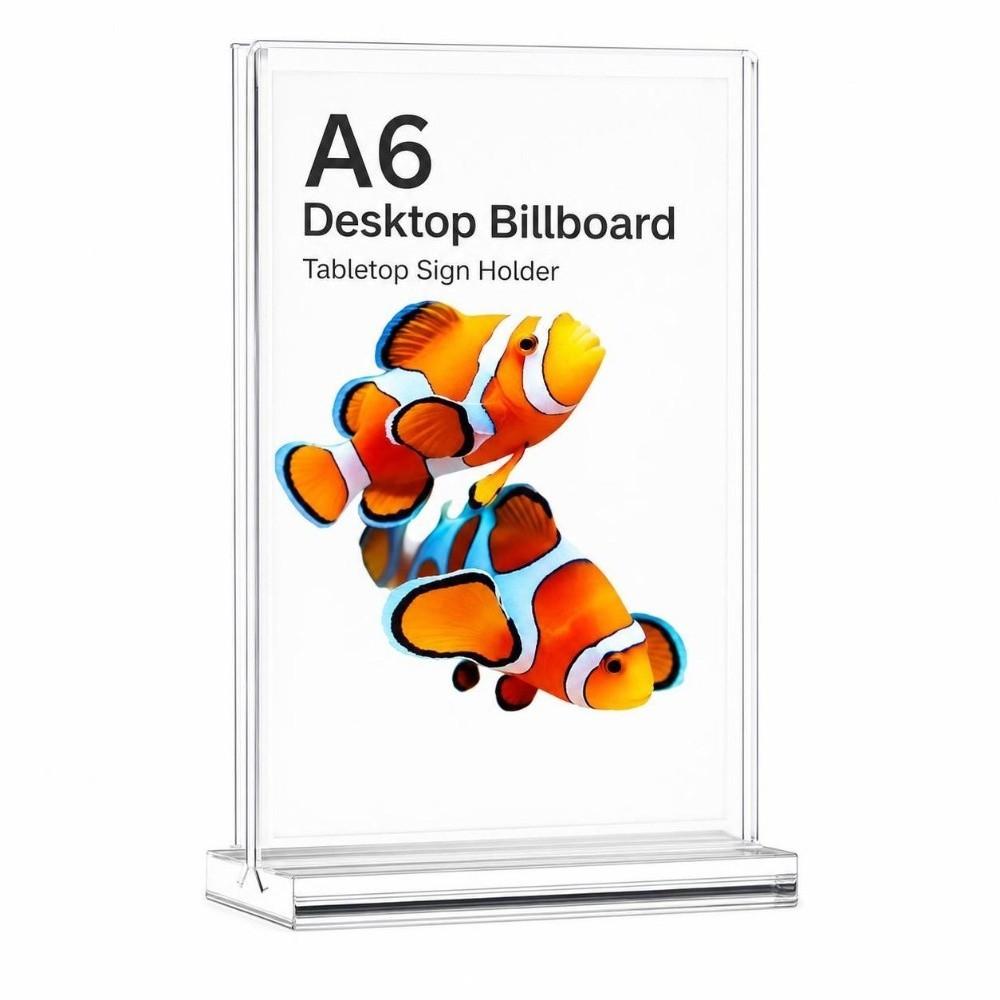 Durable A4/A5/A6 Desk Display Stand Acrylic Transparent Menu Stand Holder Double Side Clear Price Label Display Rack Hotel