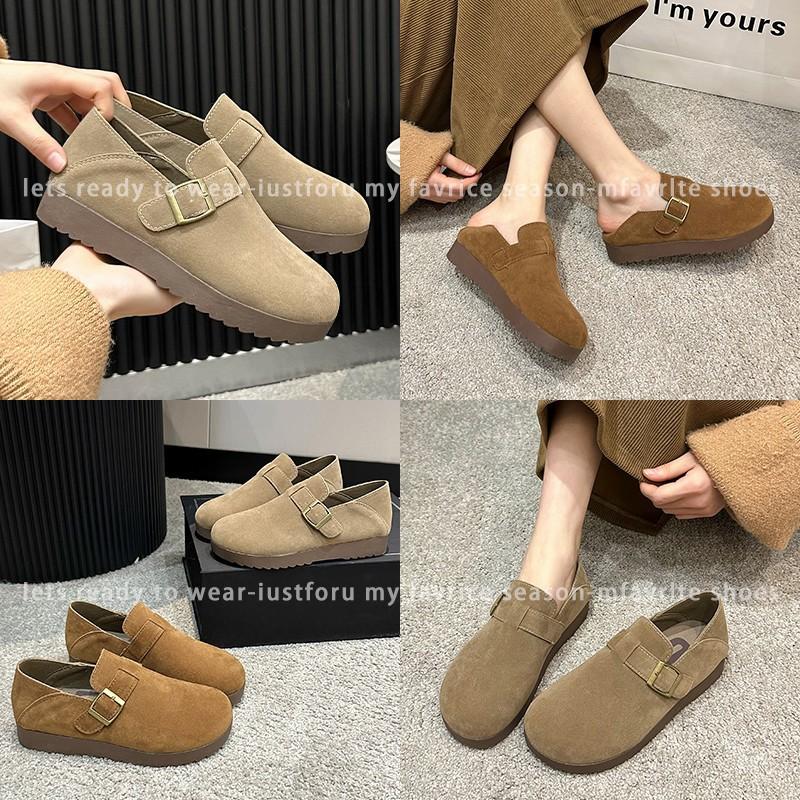 thick-soled all-inclusive thin Ken shoes women's spring and autumn retro one-pedal lazy shoes flat-soled women's shoes