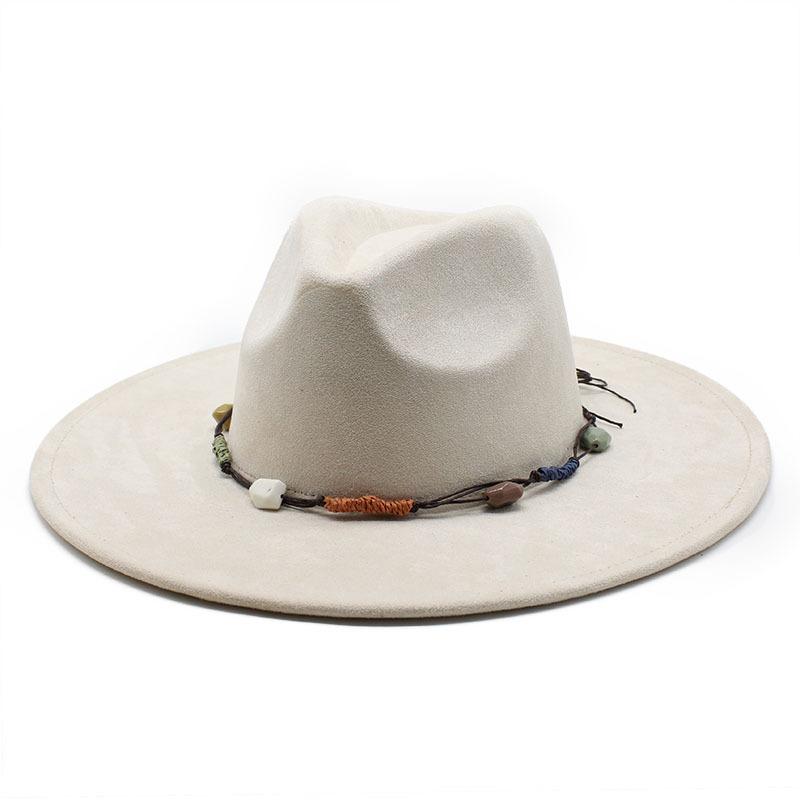 Wind Wide Brim Big Edge Suede Top Hat Jazz Street Shot Hipster Hat Japanese And Korean Versatile Atmospheric Women'S Hat