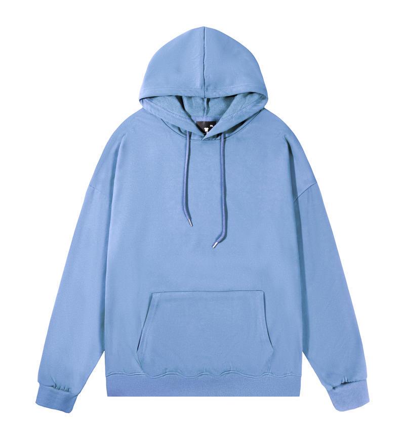 Euro Size Unisex Dropped Shoulder Twill Hooded Sweatshirt - Casual Versatile Style L