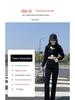 Women's High-Waist Black Straight-Leg Jeans: 2025 Autumn/Winter Hong Kong Style, Plus Velvet, Floor-Length for a Lengthening Look