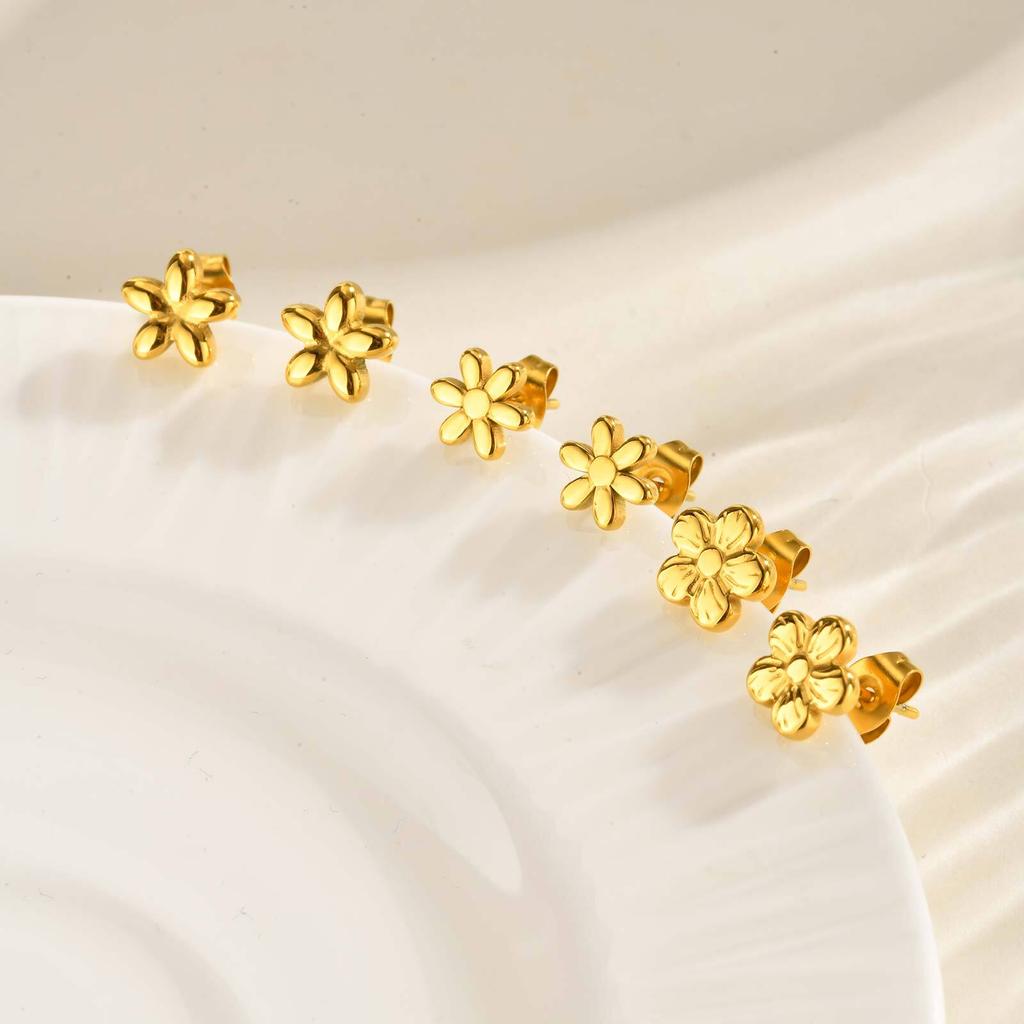 Vnox Damen Kleine Hübsche Blumen Ohrstecker Edelstahl Mode Statement Knorpel Ohrschmuck Geschenke