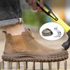 Men's Casual Steel Toe Covers Work Boots Worker Safety Shoes Cow Suede Leather Welding Sneakers Security Ankle Botas Protection