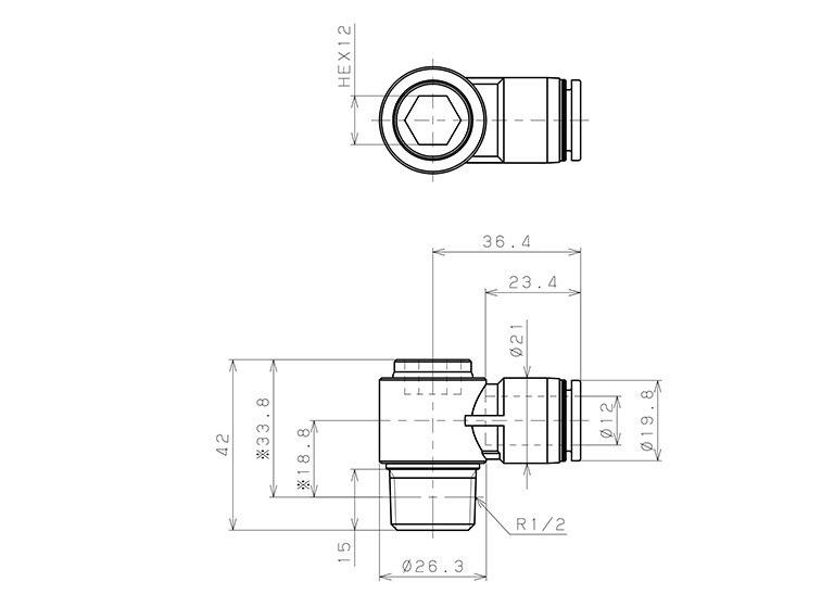 Genuine PISCO Universal Hex Socket Bend Fitting POL12-03/04