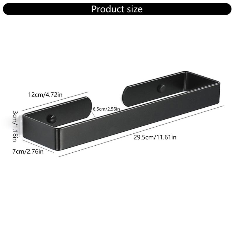 Auto Stick Bathroom Towel Rack 30cm Aluminum Wall Mounted Towel Holders Simple Installs for Kitchens Not Holes Required