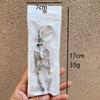Movable Human Skeleton Pendant Punk Style Gothic Keychain Novelty Skull Keychain  Halloween