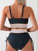 Webbing Deep V Backless Sexy Bikini Set Comfortable Elegant Swimwear