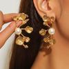 Exaggerated Leaf Retro Earrings - European & American Style, High-End Niche Design, Versatile Luxury for Women