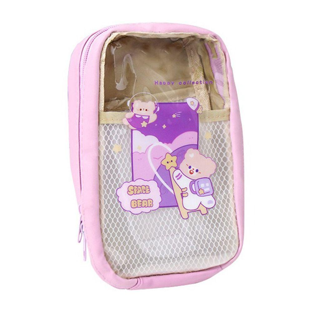 Multilayer Pencil Case Large Capacity Pen Box Cartoon Pen Bag  School Office