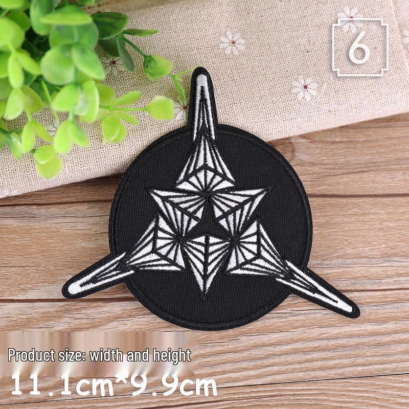 Trendy British Style Embroidered Flower Iron-on Cloth Patch for Streetwear & Clothing Repair