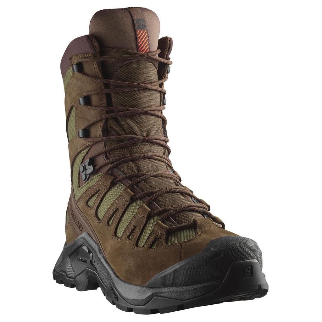 SALOMON Quest Tracker Gore-Tex Durable Comfortable Versatile Mid-Cut Outdoor Boots Men Boots Brown Green L47605400