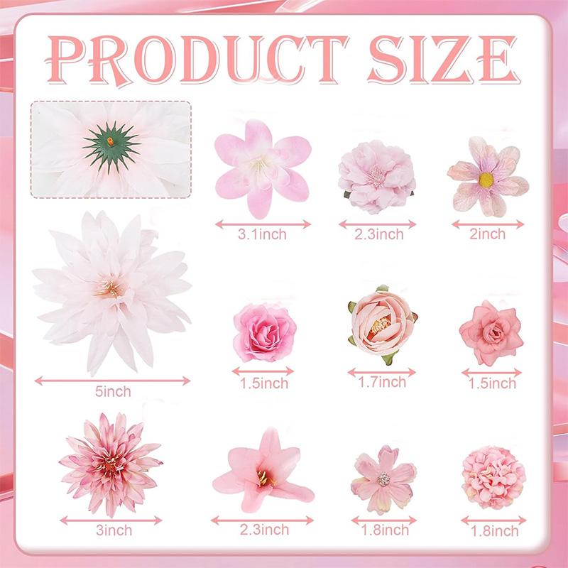 Pink Artificial Flowers Head For Wedding Home Room Decor DIY Fake Flowers For Decoration Birthday Party Craft Wreath Decoration