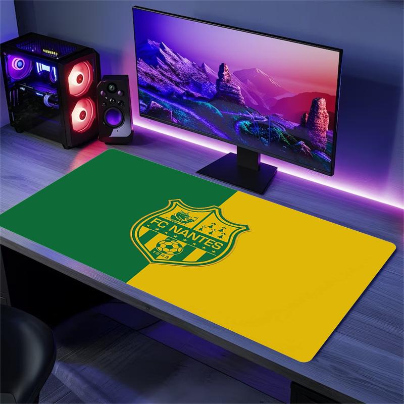 FC Nantes Atlantique Color Mouse Pad Large Gaming Table Cushion Non-slip Laptop Tablet Big Mousepad XXL Mat Mini PC Playmat With Lock Edge