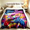 Decorative Artwork Theme Custom Blanket Personalized Name & Text Customized Soft Warm Throw Blanket Home Decor