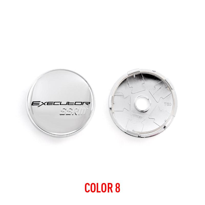 ASL1 4PCS/lot 60MM EXECUTOR SSR Car Wheel Center Hub Caps Car Emblem Badge Logo Wheel Center Cap Label Car Styling Accessories