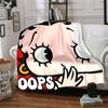 1pc Betty Boop Adventures Flannel Blanket,Ultra Soft Warm Plush Throw for Home Bedroom Bed Sofa Cover Camping Picnic gift Y72429
