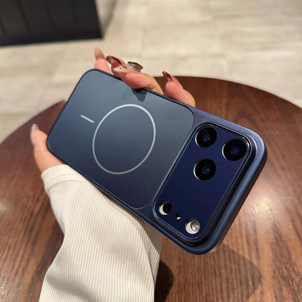 For iPhone 17 Pro Case Compatible with MagSafe Lens Protection Acrylic + TPU Matte Phone Cover