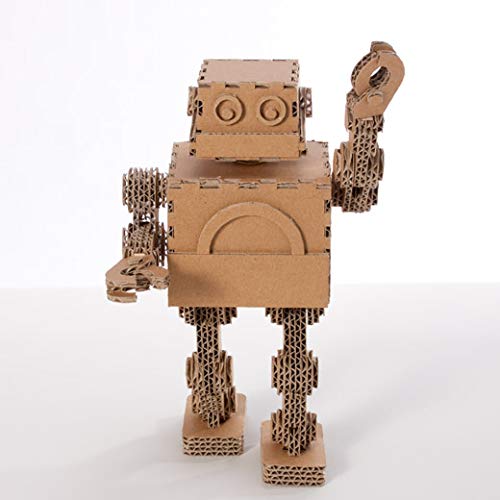 Cardboard Robot A-BOT (E-BOT) Handmade Craft Kit for Parents and Children, Elementary School Students