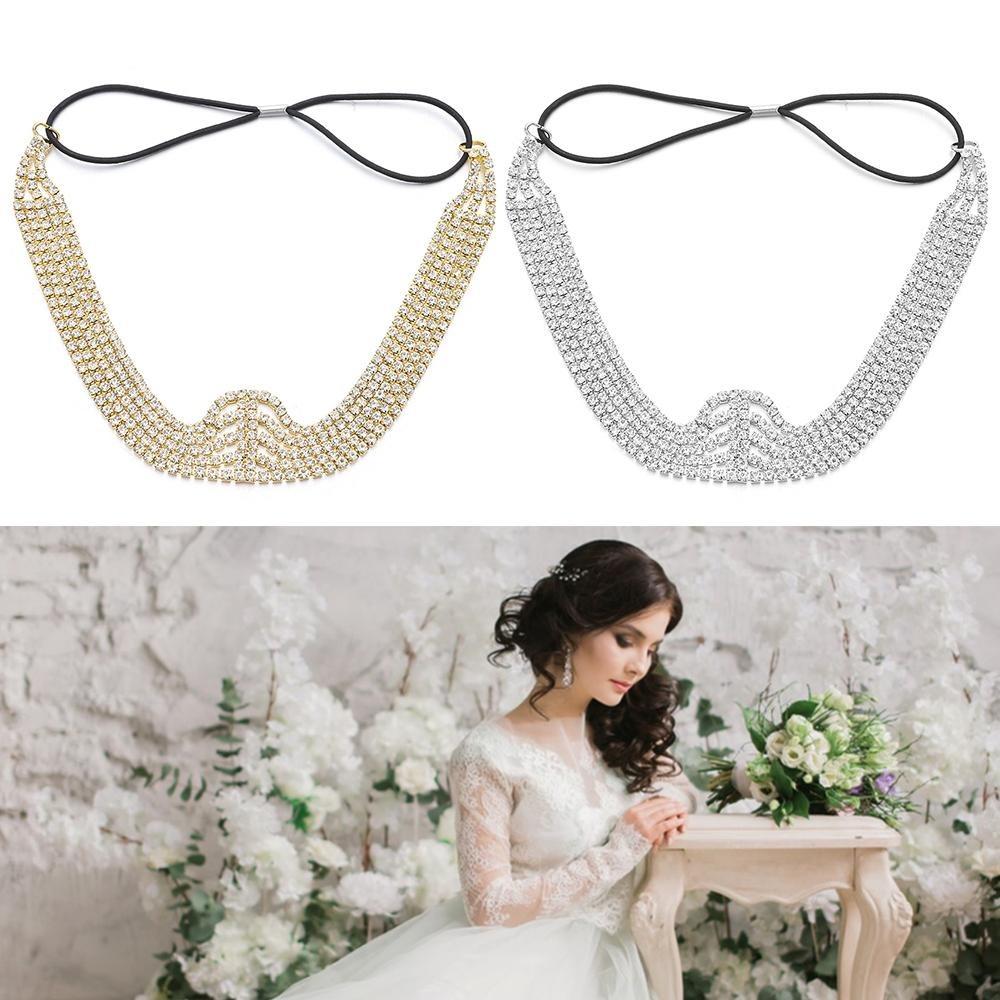 Mode Strasskedja Huvudsmycken Vackert Flerlagers Hårband Prinsesshuvudprydnader Gåvor
