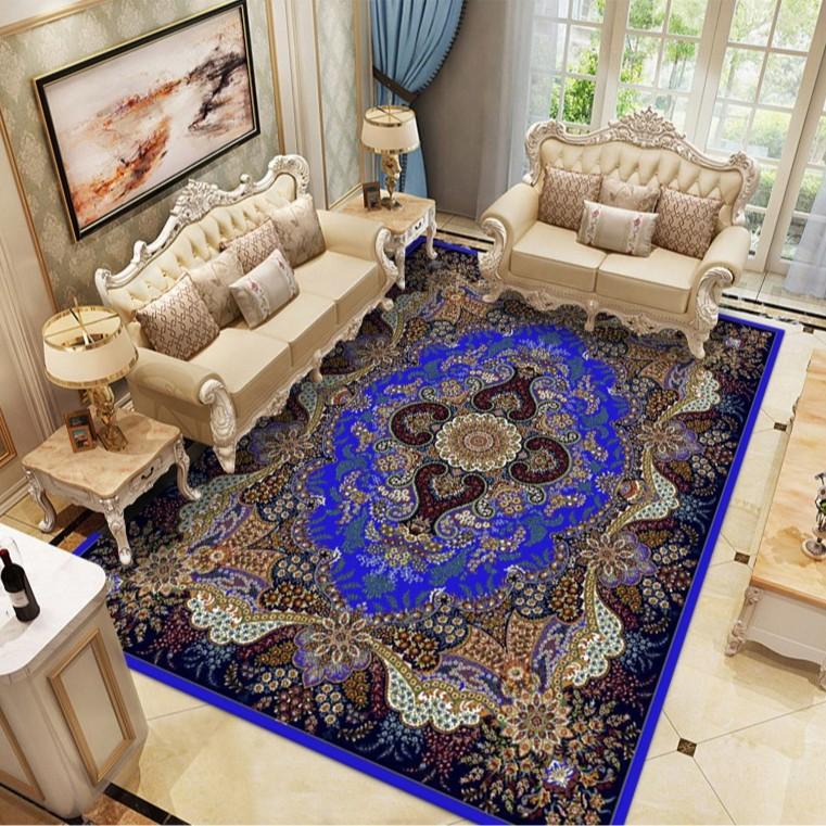 European Style Living Room Carpet Printed Living Room Coffee Table Carpet Study Floor Mat Bedroom Bedside Carpet