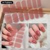 14Tips Gel Nail Stickers Semi Cured Full Cover Stickers Gel Nail Patch Polish Strips DIY Nail Art Making Waterproof Manicure Art