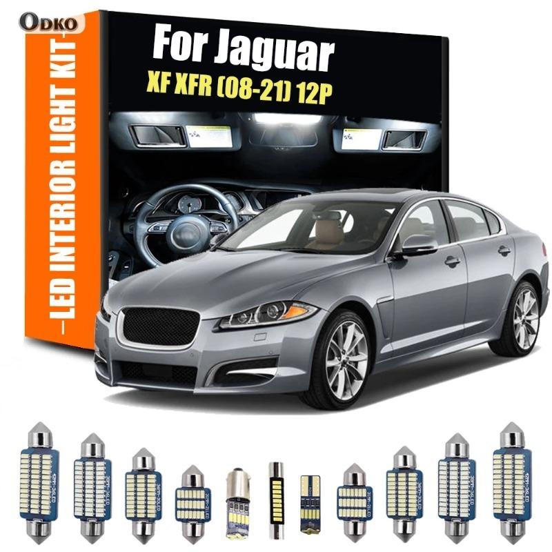 Для Jaguar XF XFR 2008- 12 шт. Светодиодный комплект ламп для салона автомобиля, купольных, для чтения, подсветки ног, сигнальная лампа white 12PCS