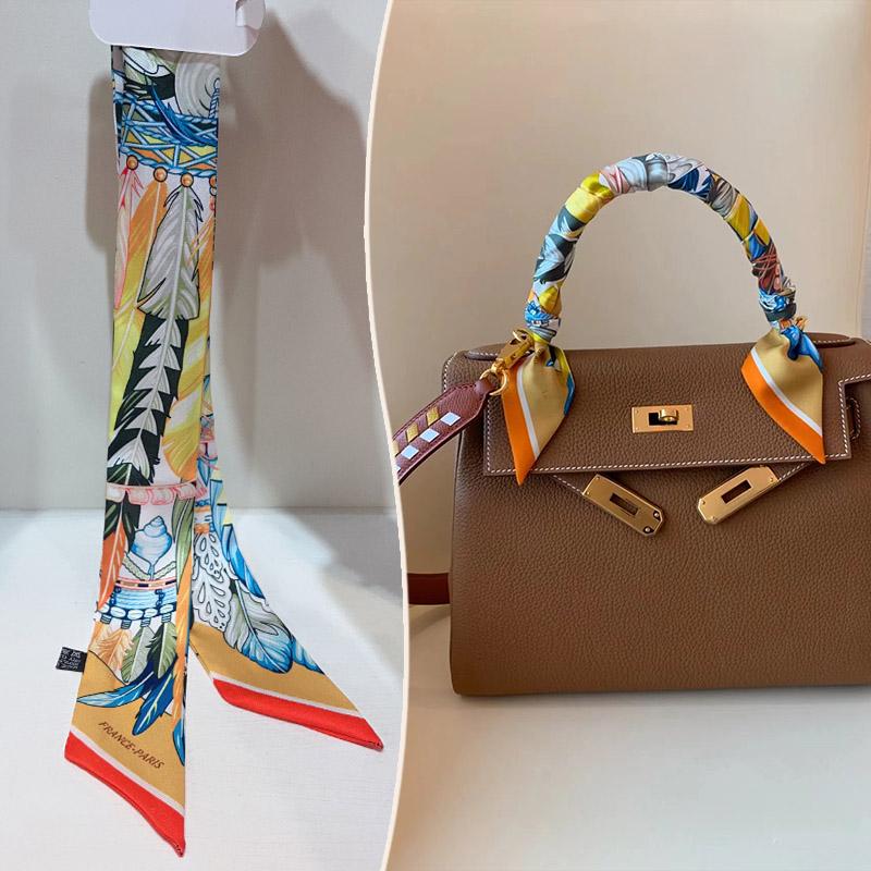 2024 Trendy Silk-Style Scarf Handle Wrap for Bags