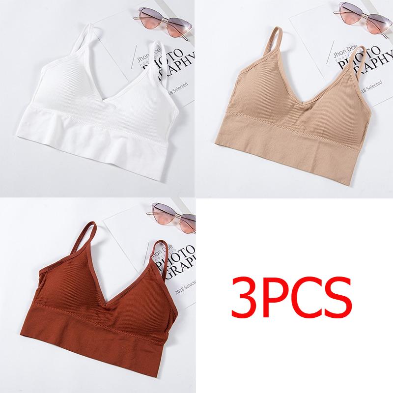 Women Tank Crop Top Seamless Underwear Female Crop Tops Sexy Lingerie Intimates  Removable Camisole