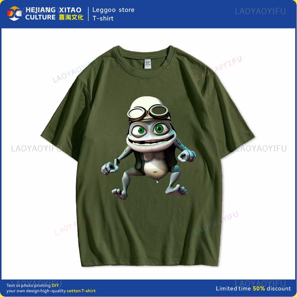 Crazy Frog T Shirt Crazy Frog TShirt Cotton Graphic Tee Shirt Short Sleeves Casual Men Cute Tshirt Hip Hop Harajuku Streetwear