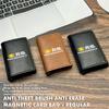 RFID Blocking Card Holder Case Anti-Theft Clutch Leather Wallet For Renault Clio KadjEar Espace Symbol Dacia RS Megan Scenic