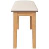 Bench 90 cm Solid Rubberwood