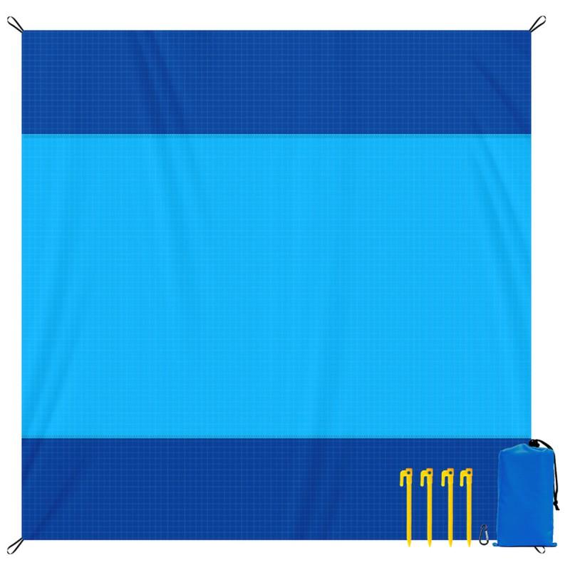 Covoraș de plajă pliabil portabil Pătură de camping pentru exterior Husă impermeabilă pentru sol de picnic 4-6 persoane