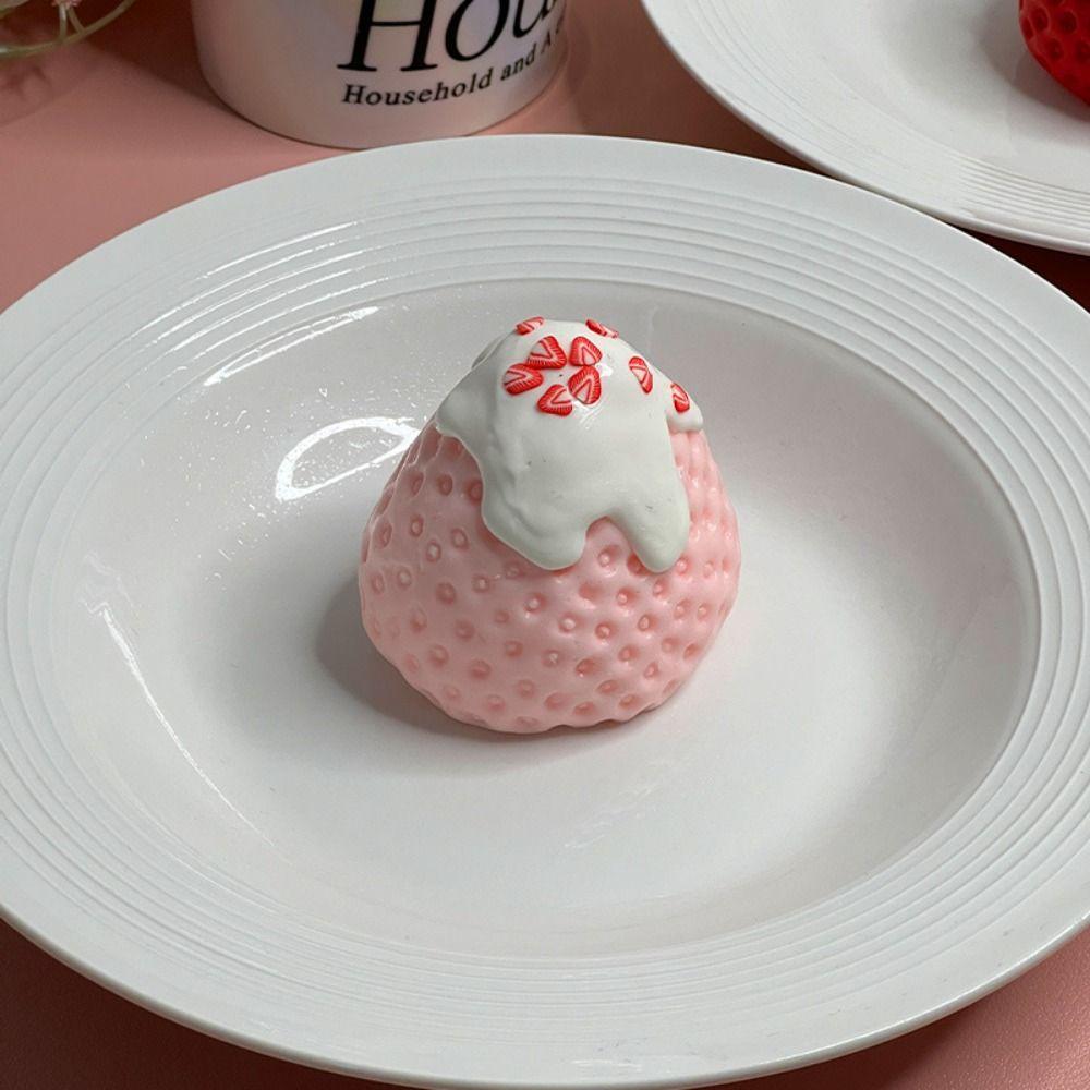 Slow Resilience Stawberry Toy Soft Stress Relief Sensory Ball Squeeze Toys  for Anxiety Relief