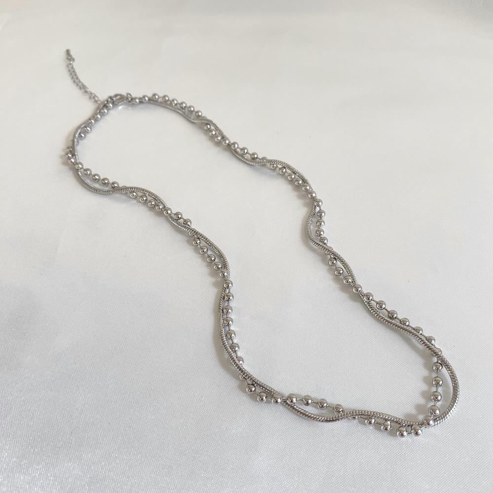 

Корейский нишевый дизайн жемчужное цветочное ожерелье и браслет комплект для женщин