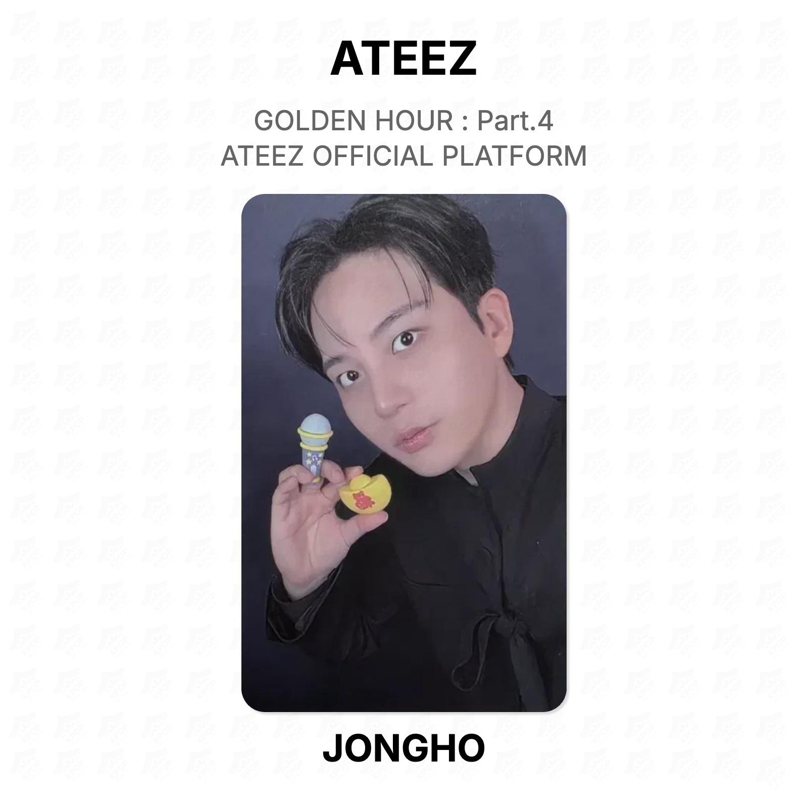 ATEEZ GOLDEN HOUR : Part.4 ATEEZ OFFICIAL PLATFORM Official Photocard JONGHO
