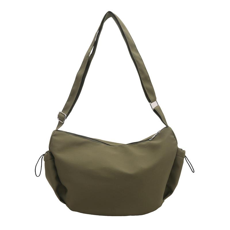 Crossbody Bag Female Lazy Style Literary and Artistic Large-capacity Dumpling Bag Student Casual Simple Solid Color Shoulder Bag