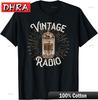 Vintage Radio Design Antique Collector Valve Tube Retro Gift Fresh Cool Chic Graphic Tees Unisex Creative Chic Simple Shirts