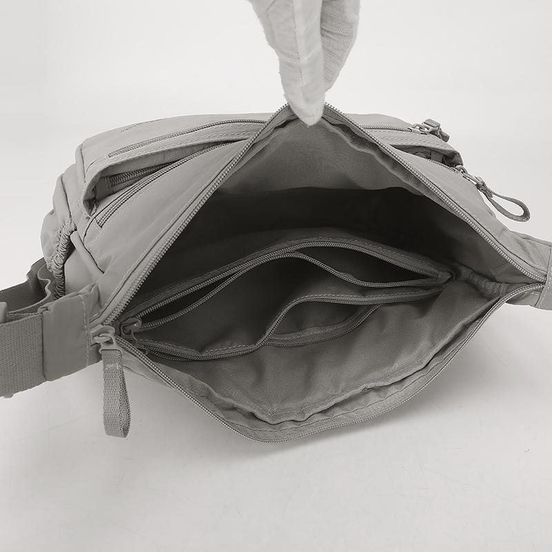 Nylonowa torba crossbody z wieloma kieszeniami na zamek błyskawiczny Regulowany pasek dla mężczyzn i kobiet
