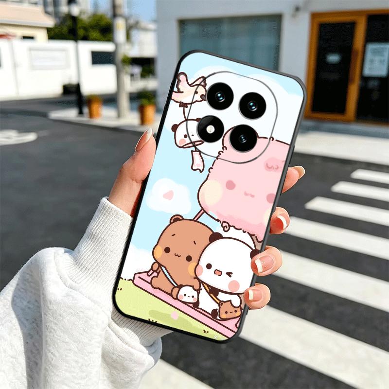 Bubu Dudu Cartoon Cute Soft Phone Case for Xiaomi Redmi Note 12 13 14 15 Pro Plus 11 12S 11S 11T 10 4G Black Cover Back Shell
