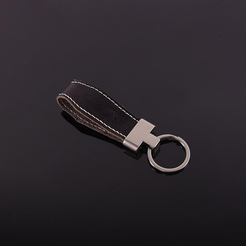 100% Full First Cowhide Car Keychain Key Chain Ring Genuine Leather Men s and Women s Leather Lanyard Alloy Pendant
