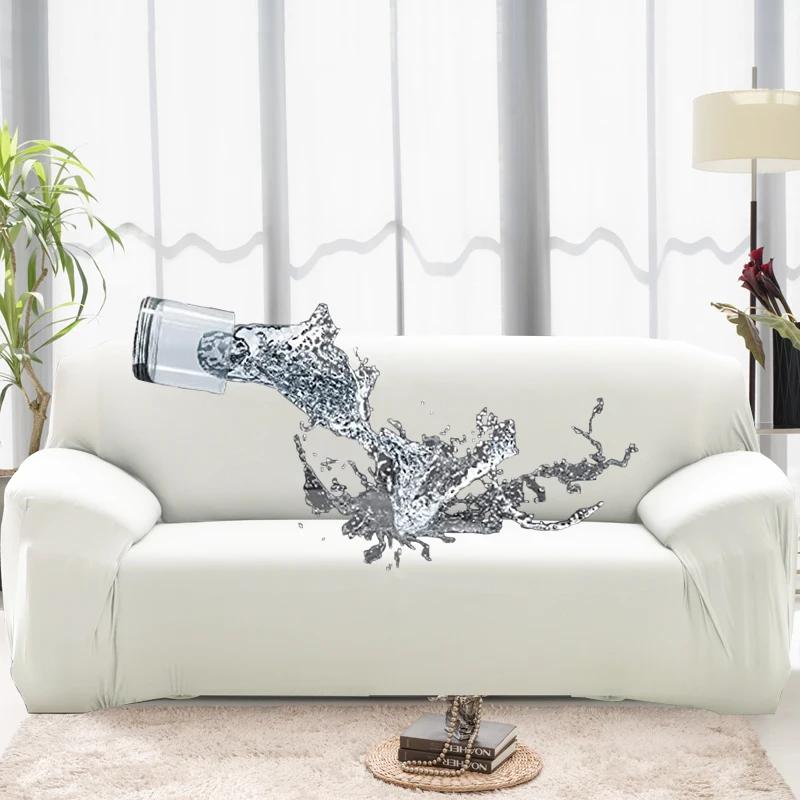 1/2/3/4 Seats Sofa Couch Cover Waterproof Elastic Corner Sofa Covers L Shaped Sofa Slip Cover Protector Bench Cover Thin Fabric