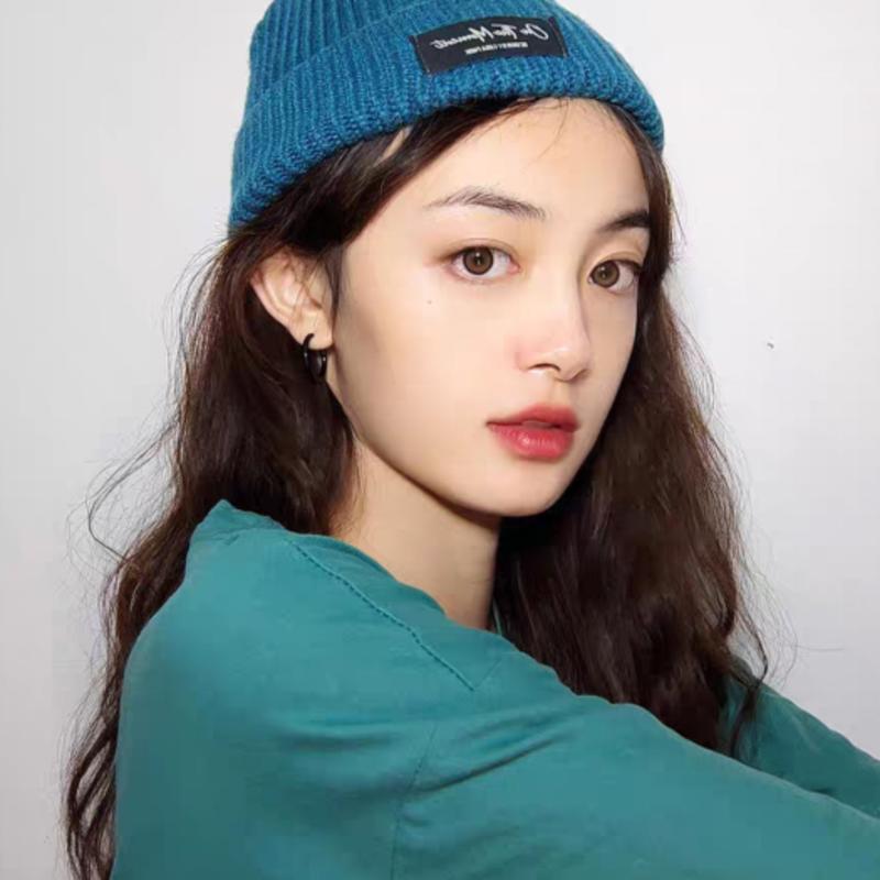 LOOKING4U On the Moment Lettering Beanie C4 Green Blue