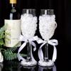1 Par Bröllopschampagneglas Brud och Brudgum Champagneflöjter För Bar Pub Klubb Restaurang Hemanvändning Förlovning Årsdag