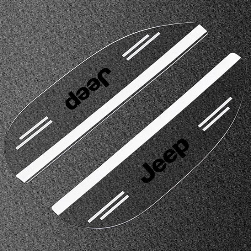2Pcs Car Rear View Mirror Sticker Rain Eyebrow Auto Side Mirror RainProof Cover For Jeep Renegade Wrangler JK JL Grand Cherokee Compass Patriot etc